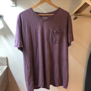 Maroon faux vintage distressed v-neck by Mossimo, men’s or boyfriend t-shirt